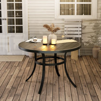 Large round outdoor online dining table